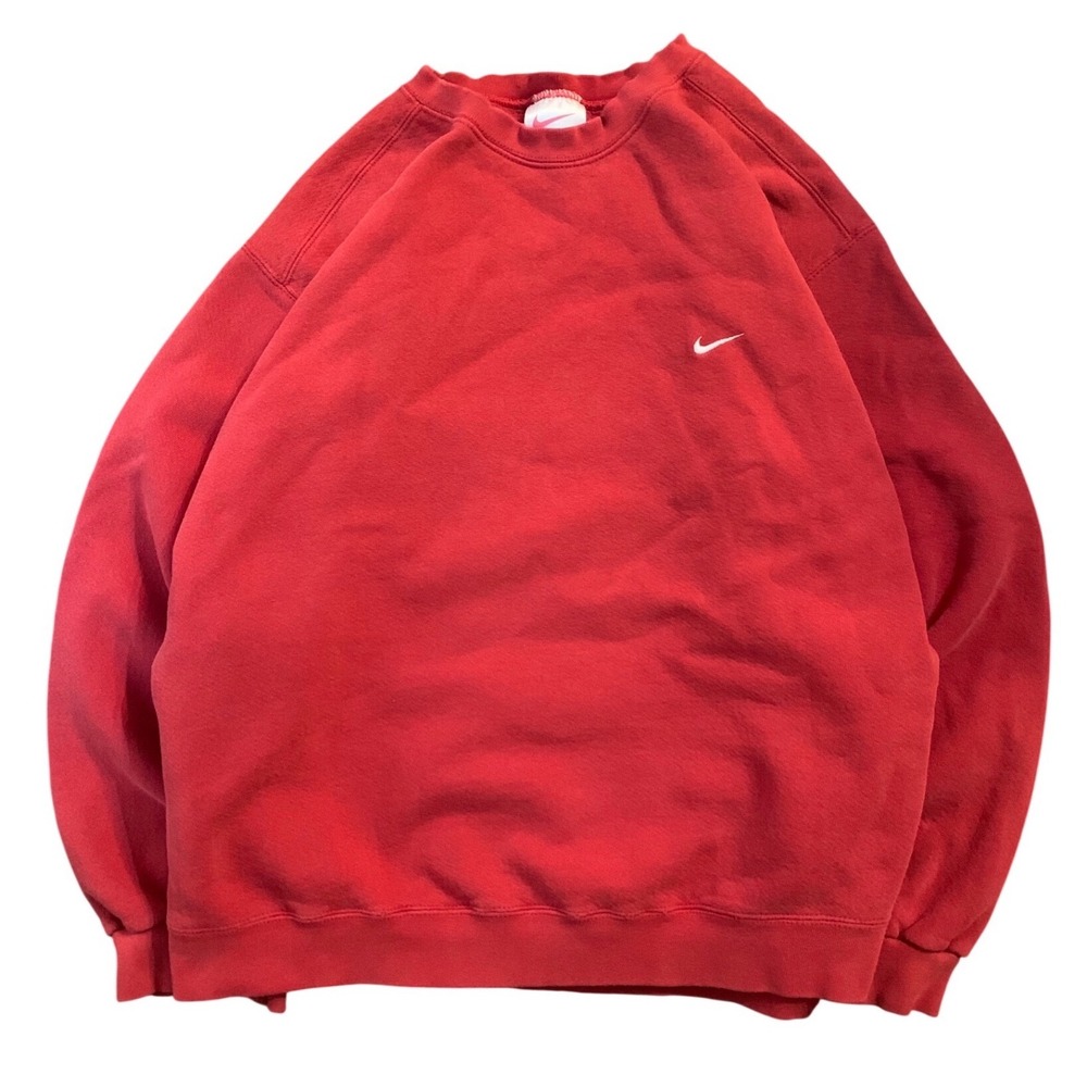 Vintage Nike Crewneck Sweatshirt Red Embroidered Swoosh Made in USA Large